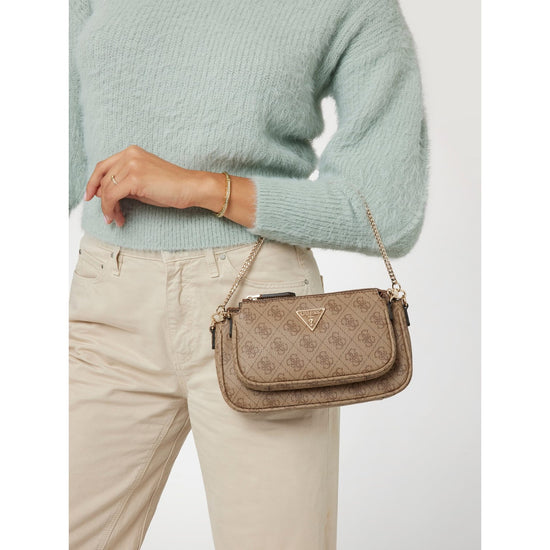 Guess Noelle Axelremsväska 2in1 Brun