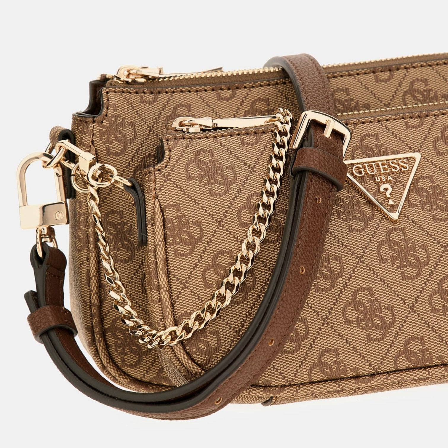 Guess Noelle Axelremsväska 2in1 Brun