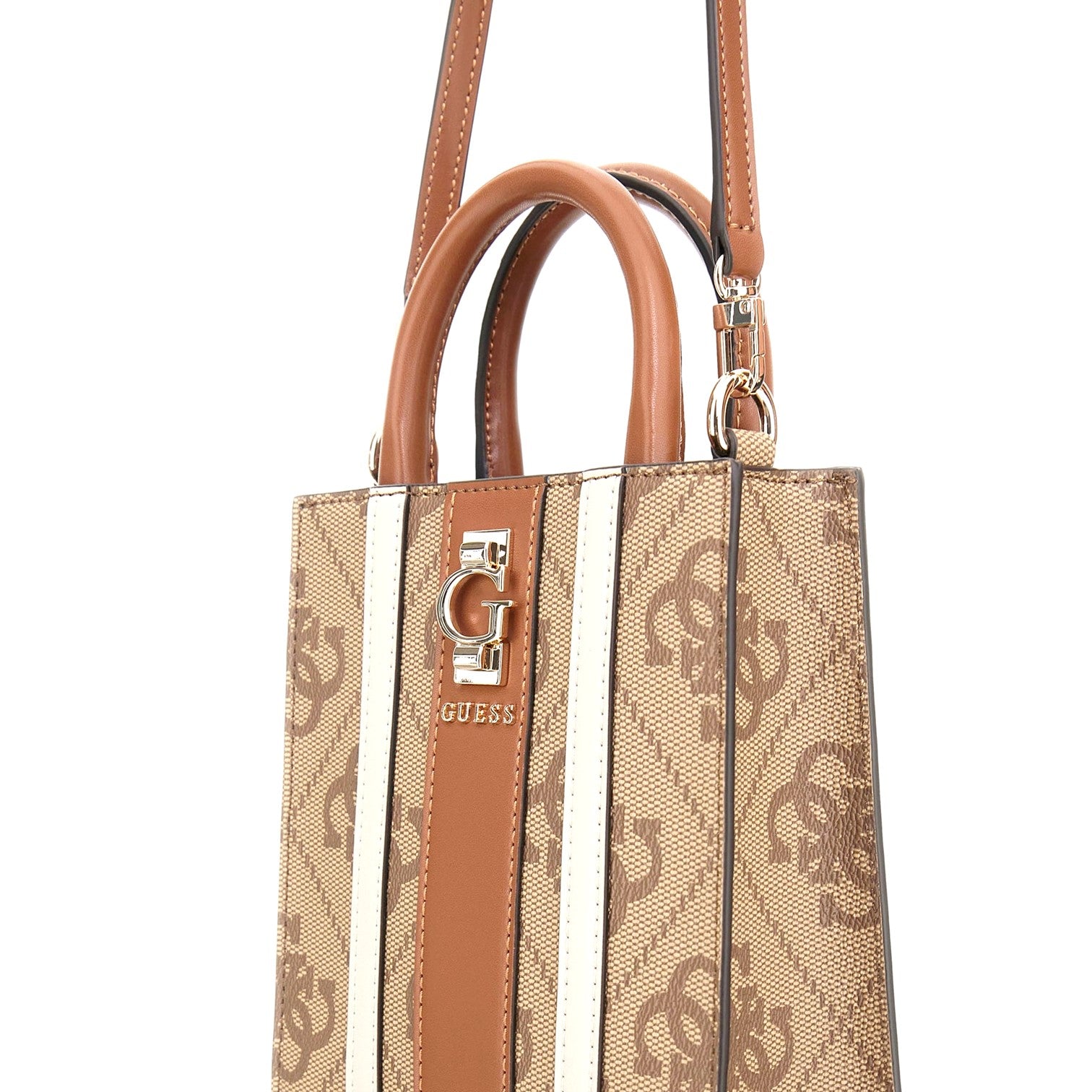 Guess Erenia Mini Axelremsväska Cognac