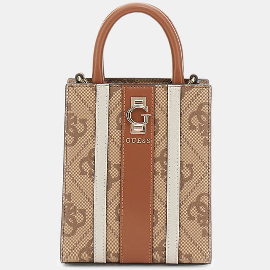 Guess Erenia Mini Axelremsväska Cognac