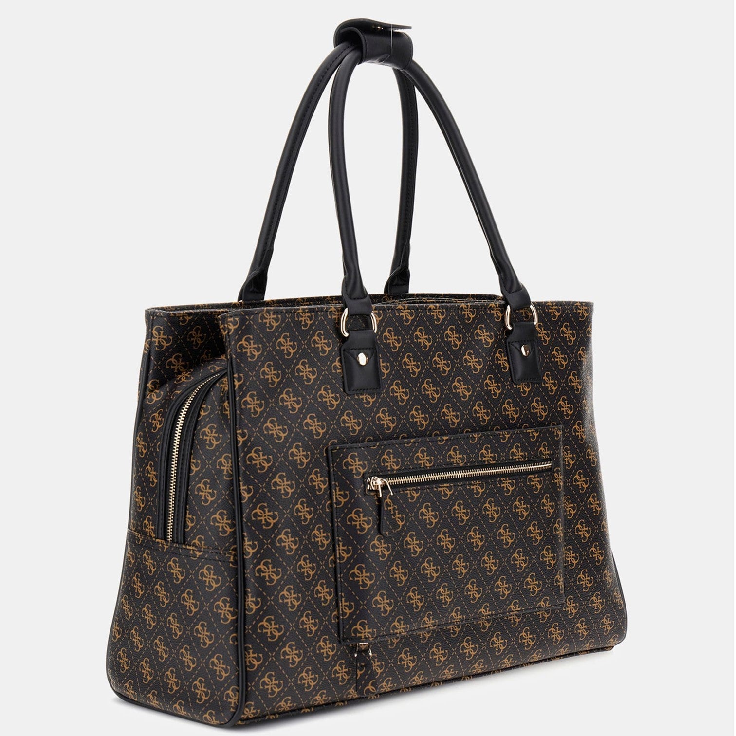 Guess Peon Handväska Extra Stor Mörkbrun