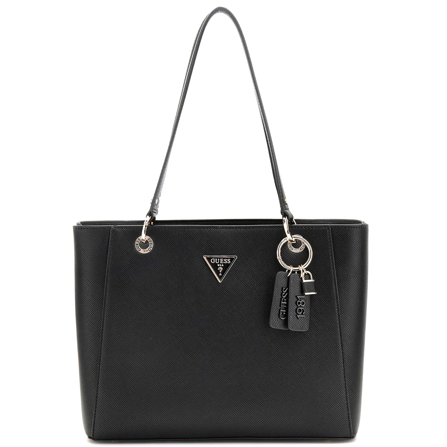 Guess Noelle Saffiano Shopperväska Svart