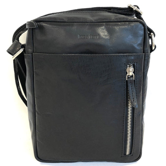 Luca Ferri Lyx Axelremsväska i Skinn Unisex Svart