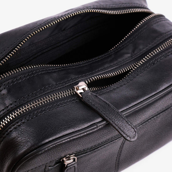 House Of Sajaco 2-Fack Necessär i Skinn Svart