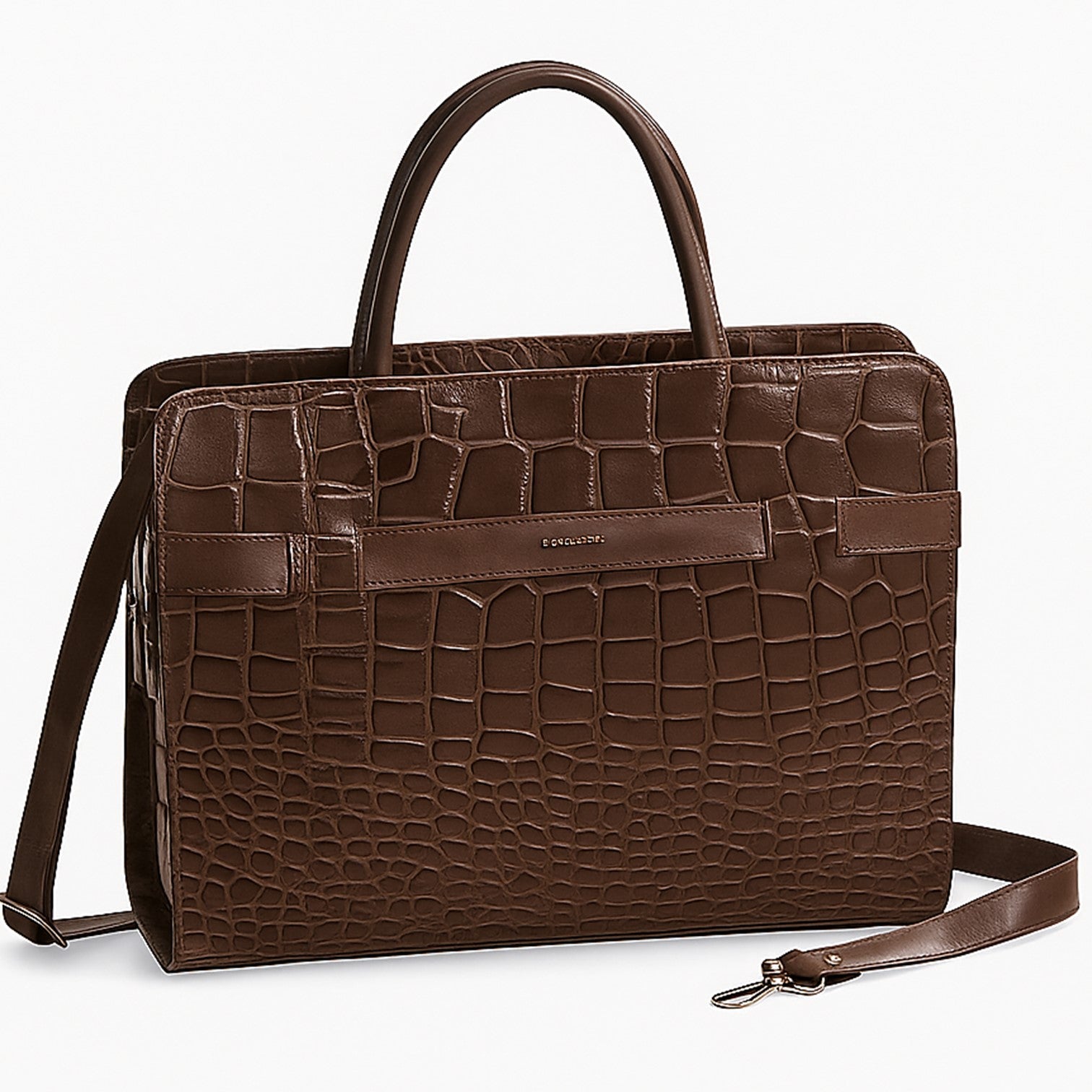 The Monte Loco Handväska Stor i Skinn Brun