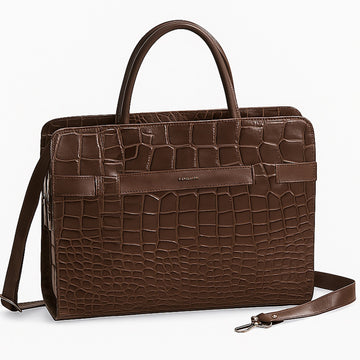 The Monte Loco Handväska Stor i Skinn Brun