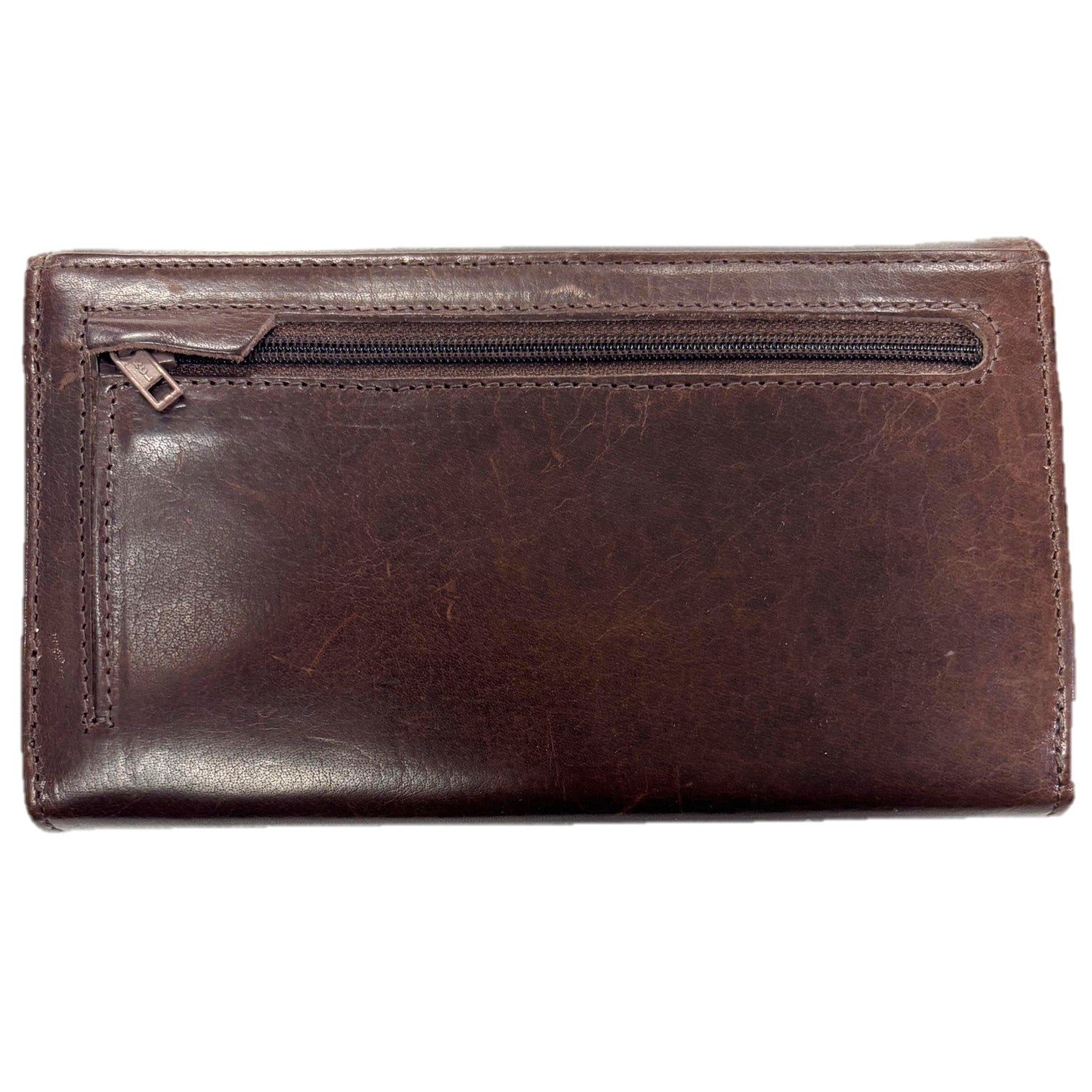 The Monte Bygel Plånbok Stor i Skinn Mörkbrun