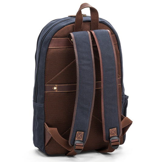 The Monte Ryggsäck Canvas & Skinn Marinblå