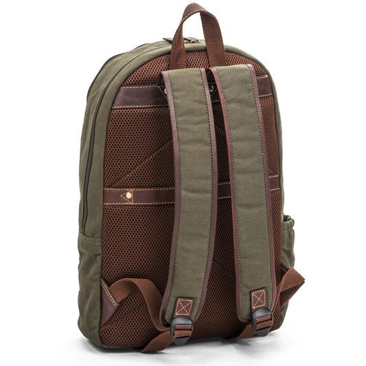 The Monte Ryggsäck Canvas & Skinn Olivgrön