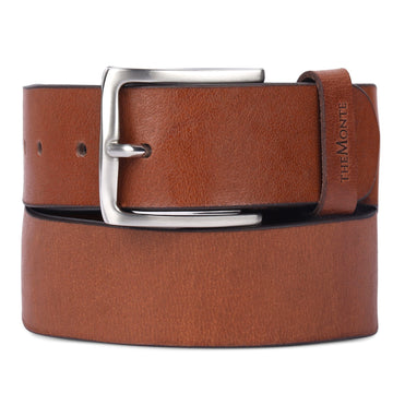 The Monte Gentleman Skärp i Läder 95cm Cognac