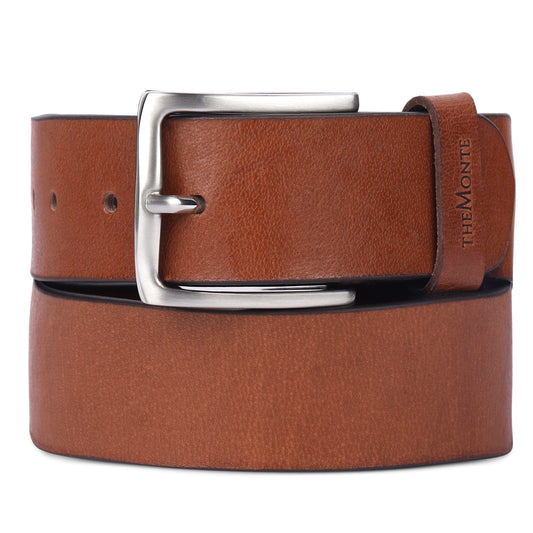 The Monte Gentleman Skärp i Läder 120cm Cognac