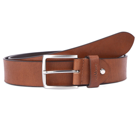 The Monte Gentleman Skärp i Läder 120cm Cognac