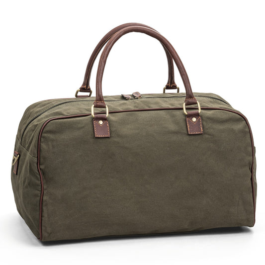 The Monte Weekendbag Canvas & Skinn Olivgrön