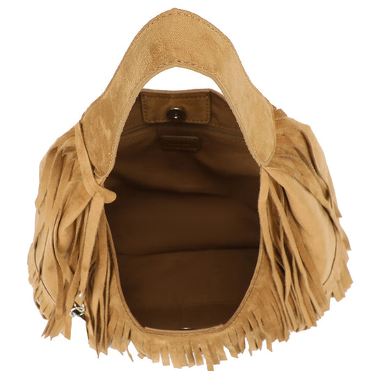 Ulrika Fringes Axelväska Camel