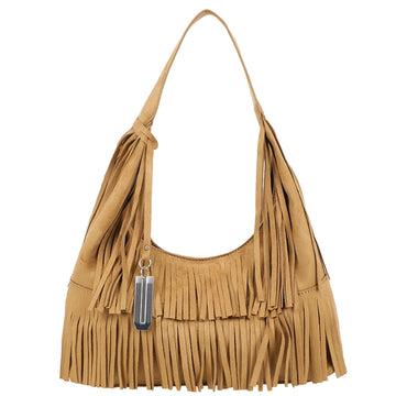 Ulrika Fringes Axelväska Camel