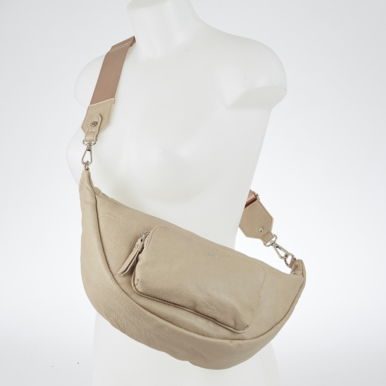 Ulrika Pocket Stor Midjeväska Beige
