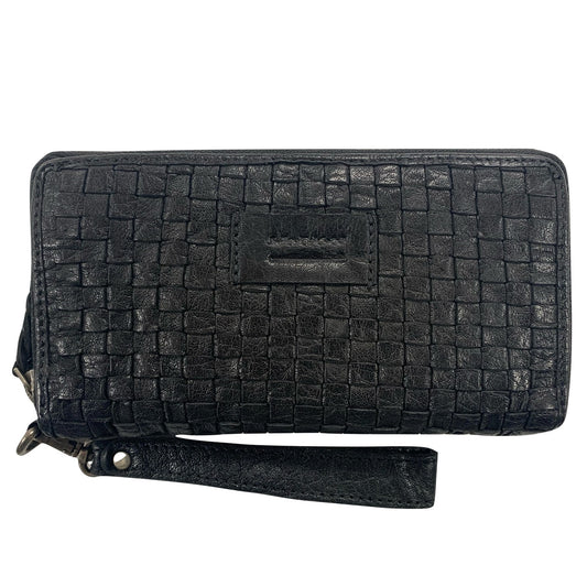 Ulrika Design Flätad Plånbok i Skinn Svart