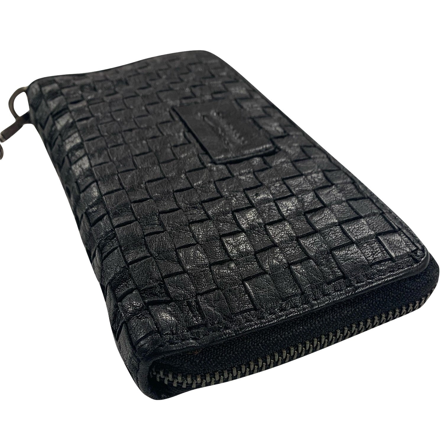 Ulrika Design Flätad Plånbok i Skinn Svart