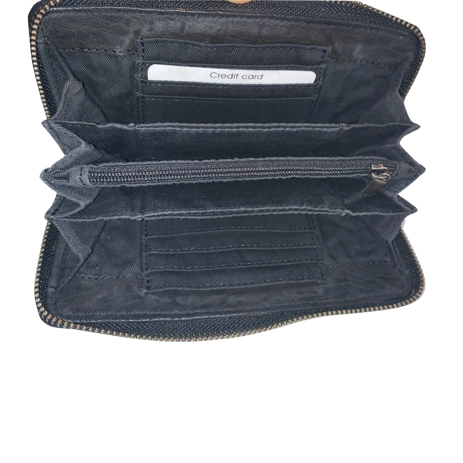 Ulrika Design Flätad Plånbok i Skinn Svart