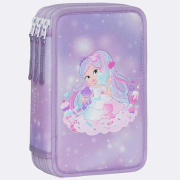 Beckmann Pennfodral 3Fack Lila Candy