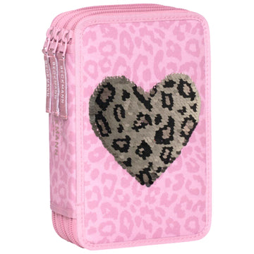 Beckmann Pennfodral 3Fack Rosa Furry