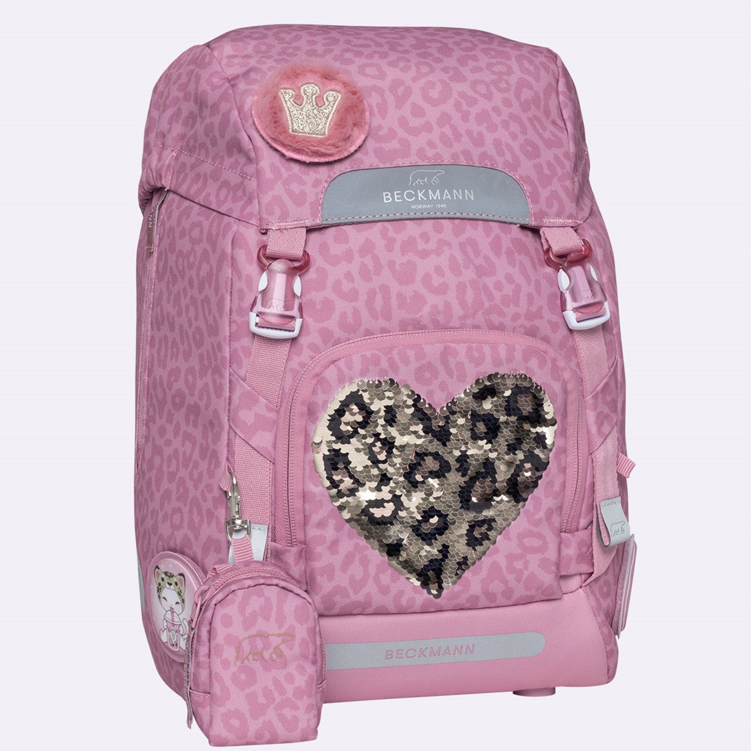 Beckmann 22L Ryggsäck Furry Rosa