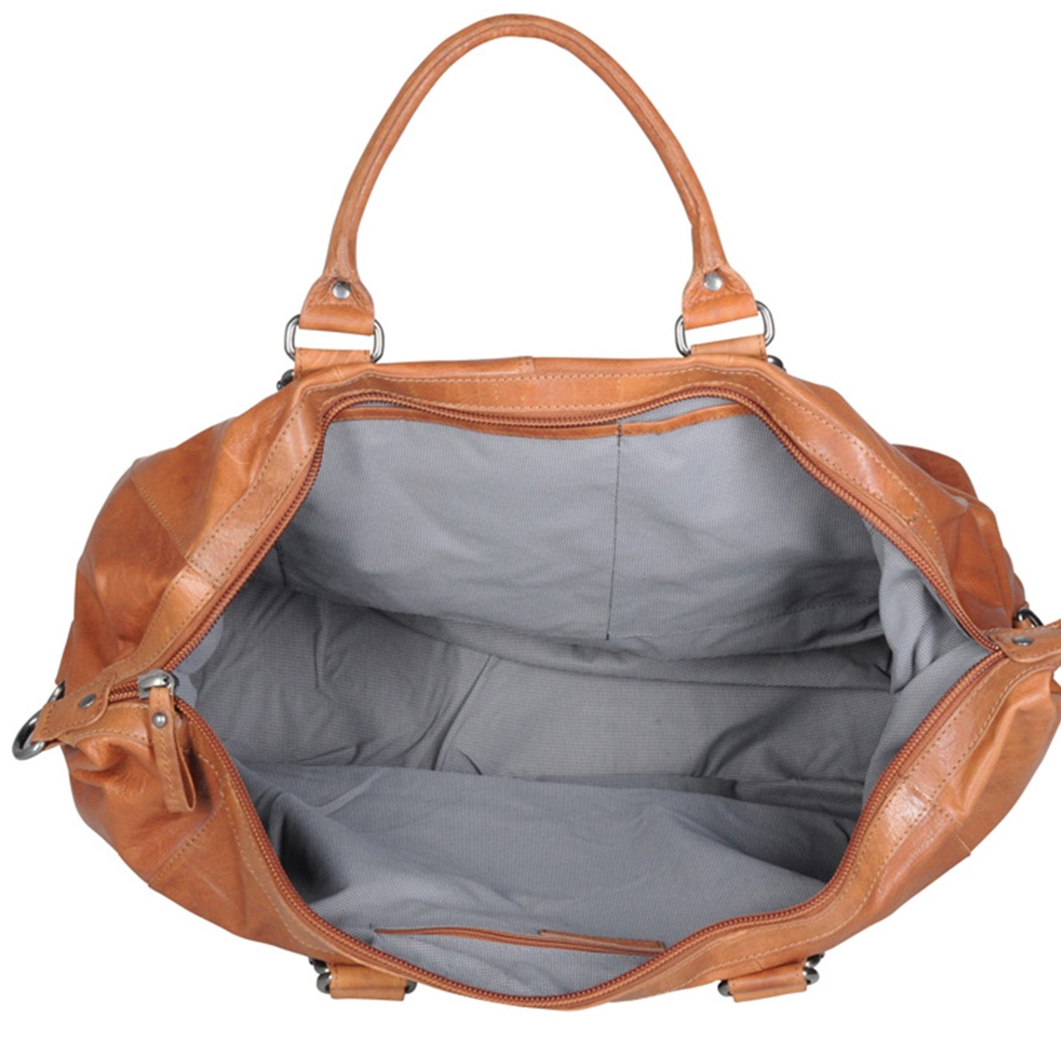 Spikes & Sparrow Cowboy Weekendbag i Skinn Brandy