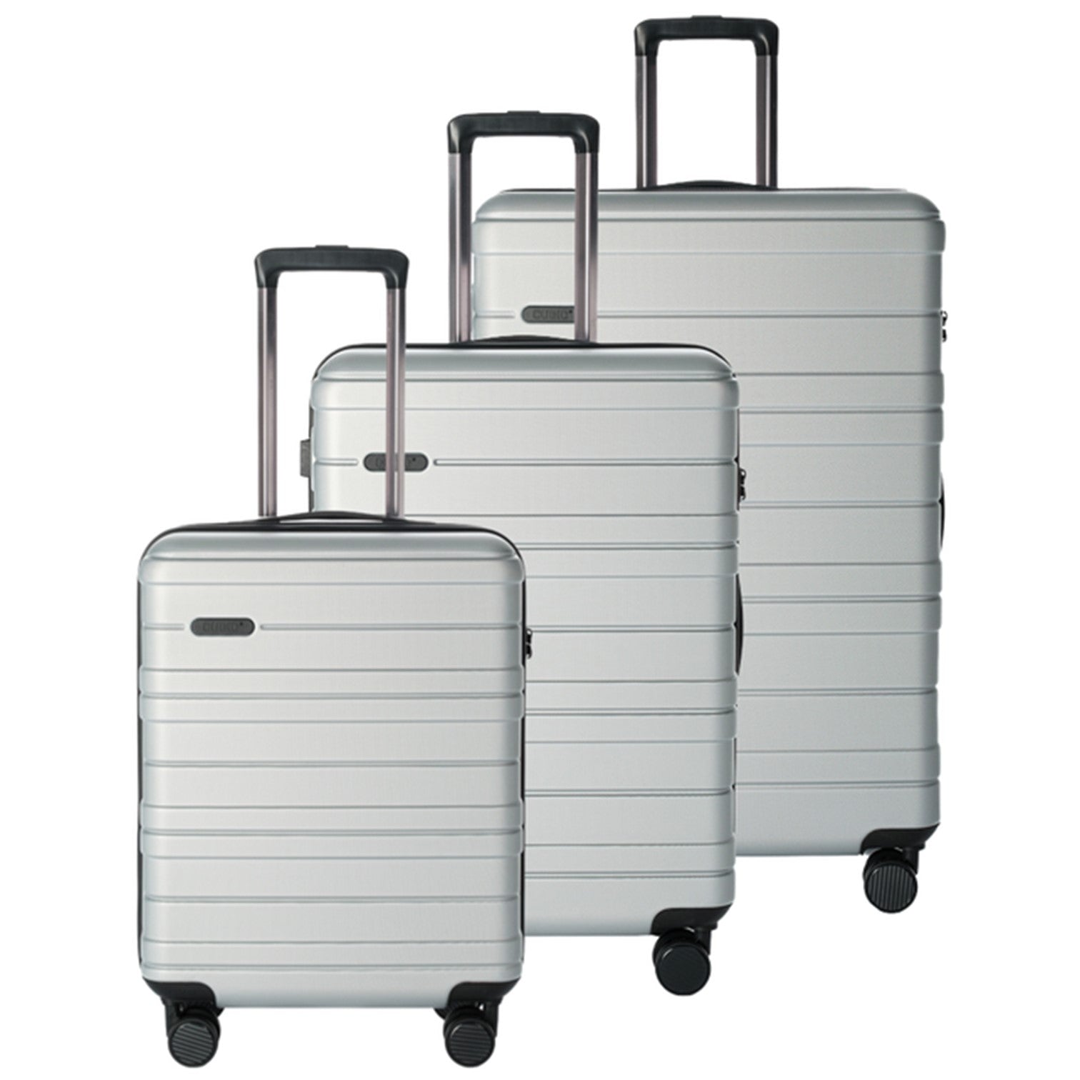 Cubic One - 3-Set Hårda Resväskor i Silver