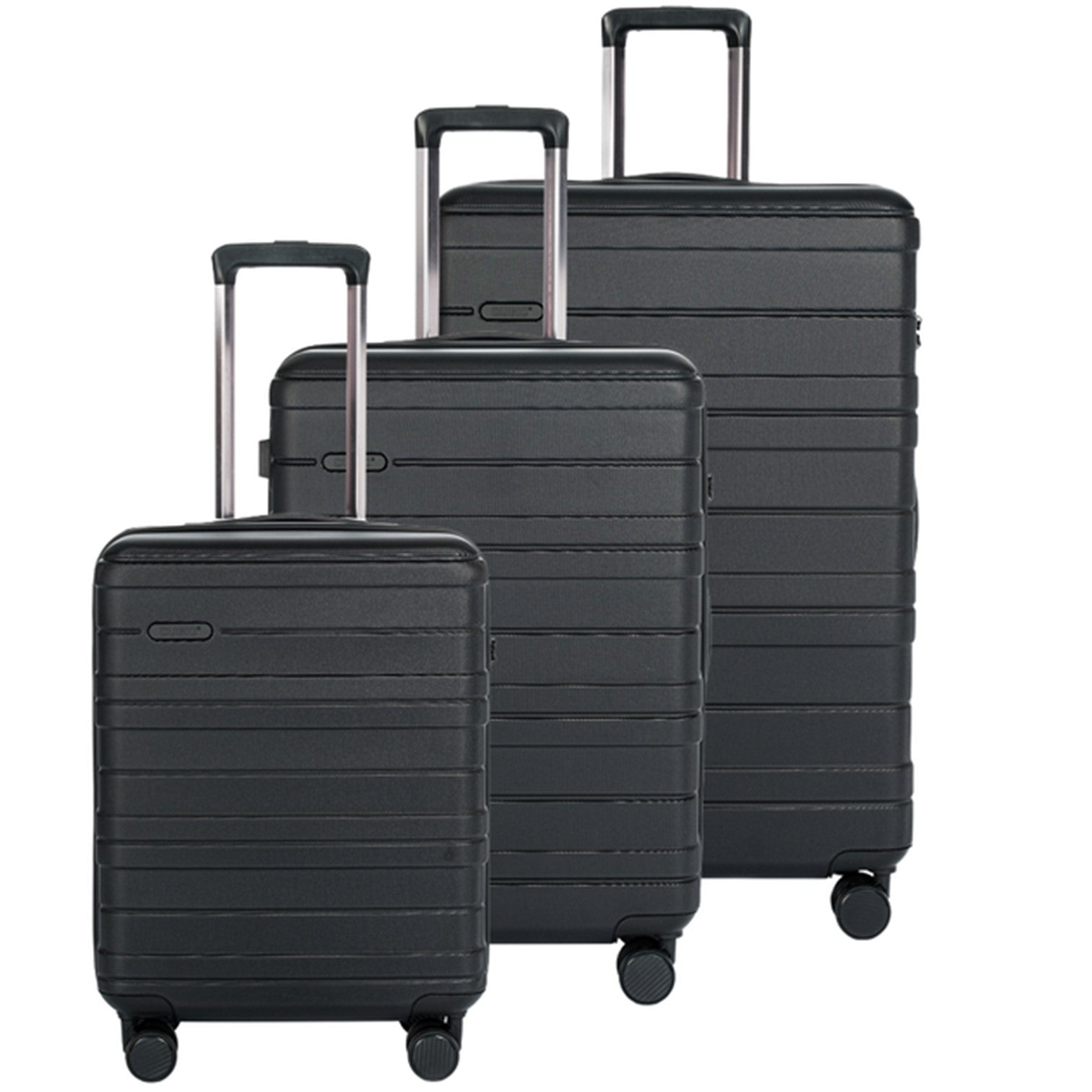 Cubic One - 3-Set Hårda Resväskor i Svart