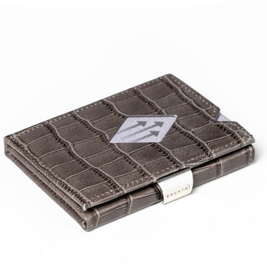 Exentri Wallet Plånbok i Skinn Caiman Grå