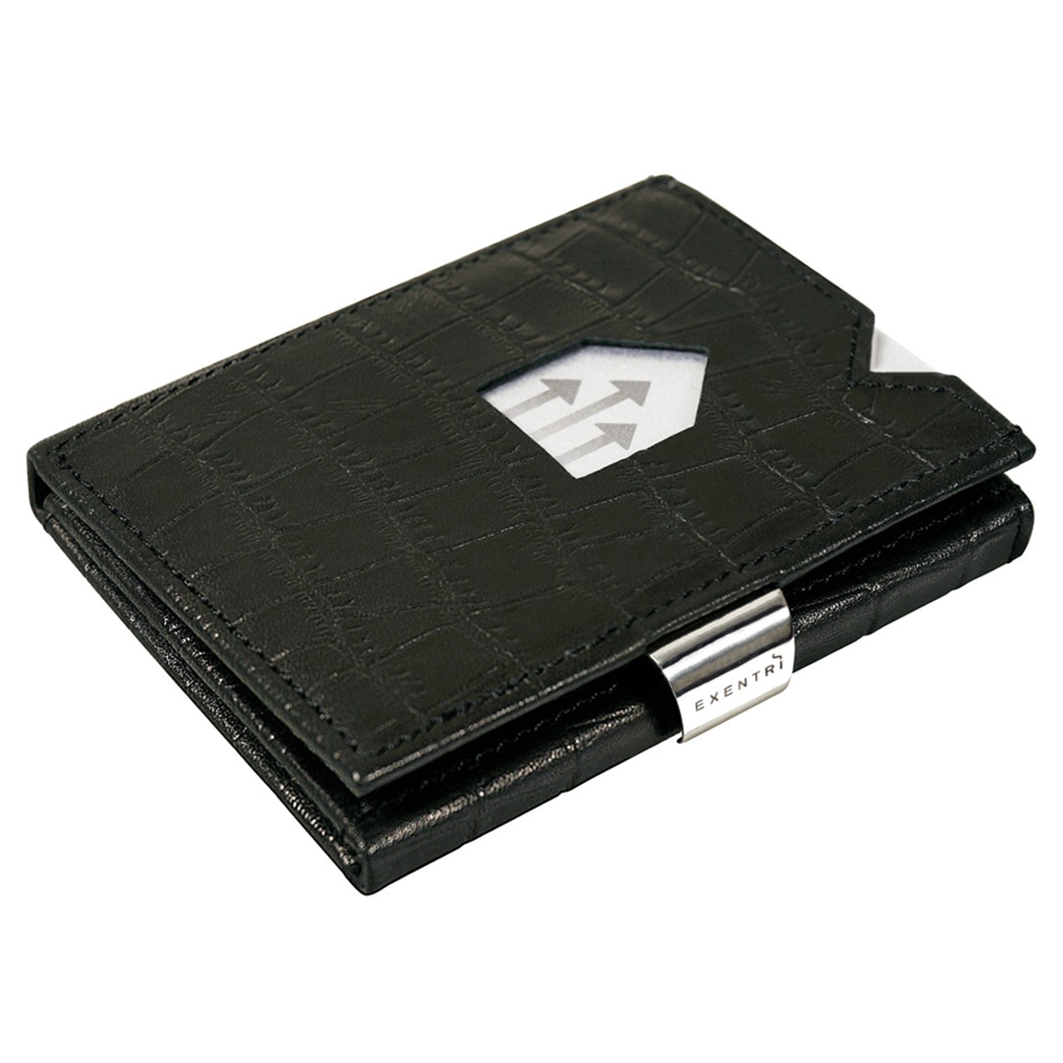 Exentri Wallet Plånbok i Skinn Caiman Svart
