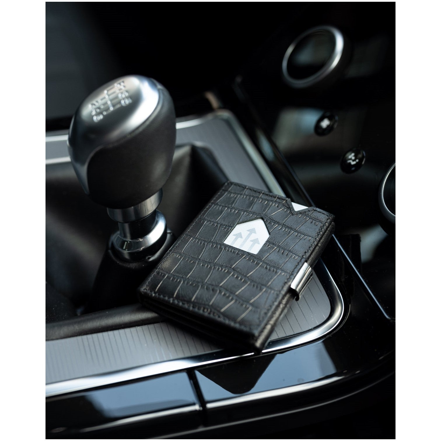 Exentri Wallet Plånbok i Skinn Caiman Svart