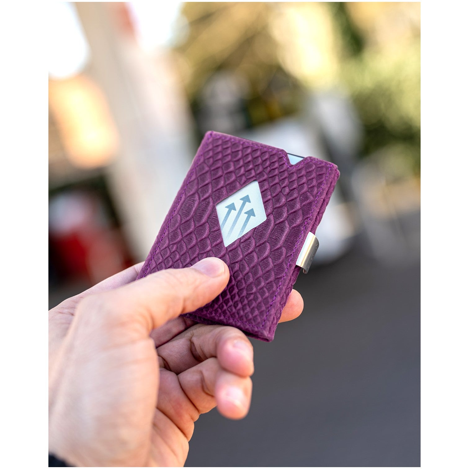 Exentri Wallet Plånbok i Skinn Purple Cobra