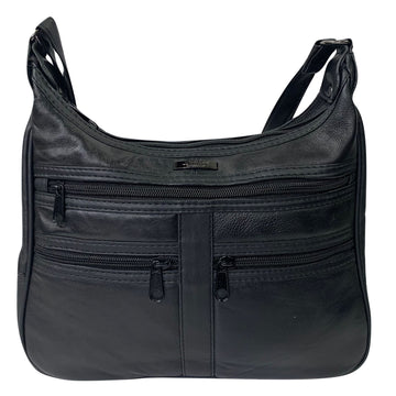 Feel Axelremsväska i svart skinn