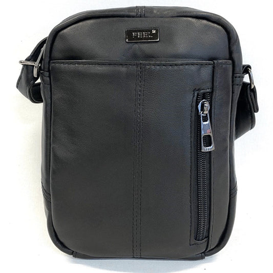 Feel Unisex Liten  Axelväska i Skinn Svart