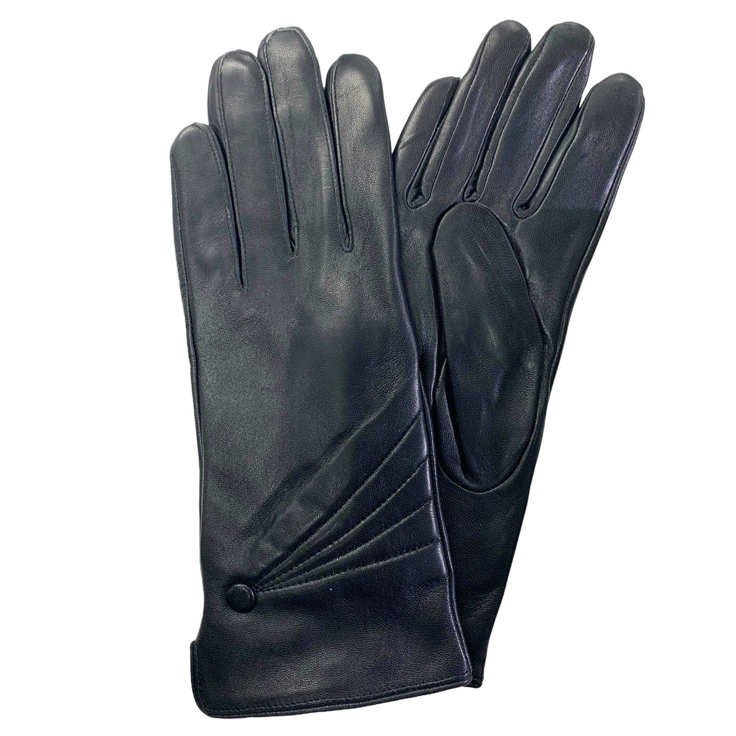 Fingerman Lady Handskar i Skinn Svart