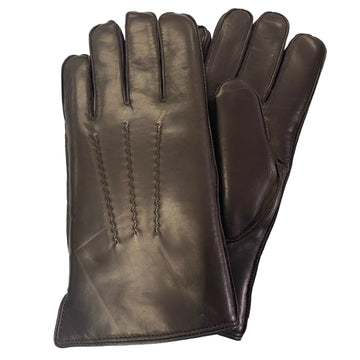 Fingerman Ciano Herrhandske i Skinn Mörkbrun