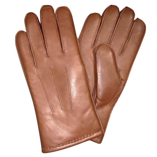 Fingerman Ciano Man Herrhandske Skinn Ljusbrun