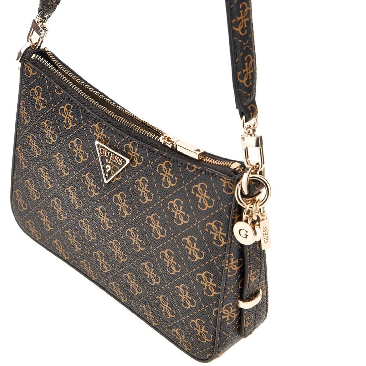 Guess Gaby Liten Axelväska Mörkbrun