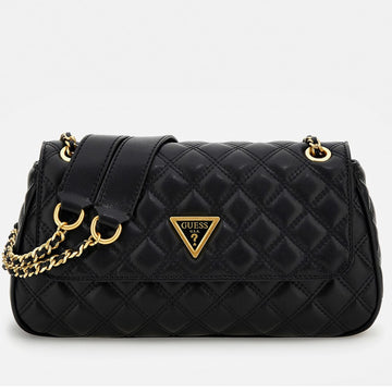 Guess Giully Quiltad Axelremsväska Svart