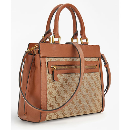 Guess Katey  Luxury Satchel Handväska Cognac
