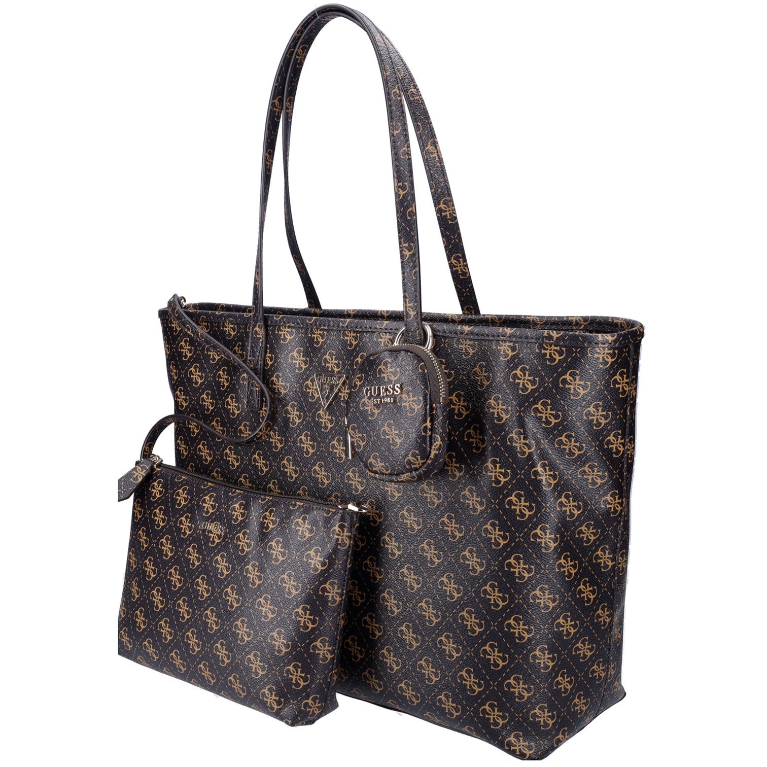 Guess Gaby Stor Handväska Laptop 15.4" Mörkbrun