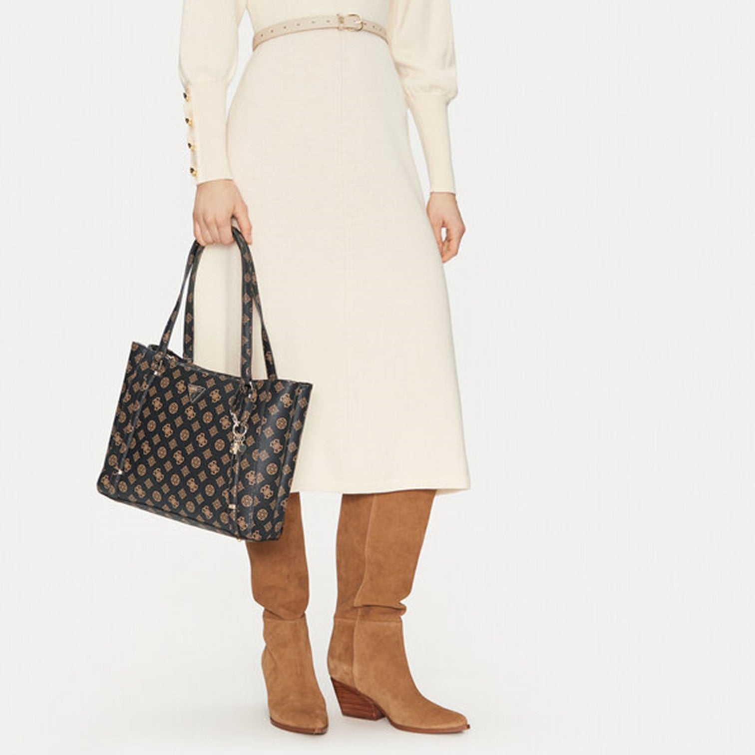 Guess Erica Handväska Mörkbrun