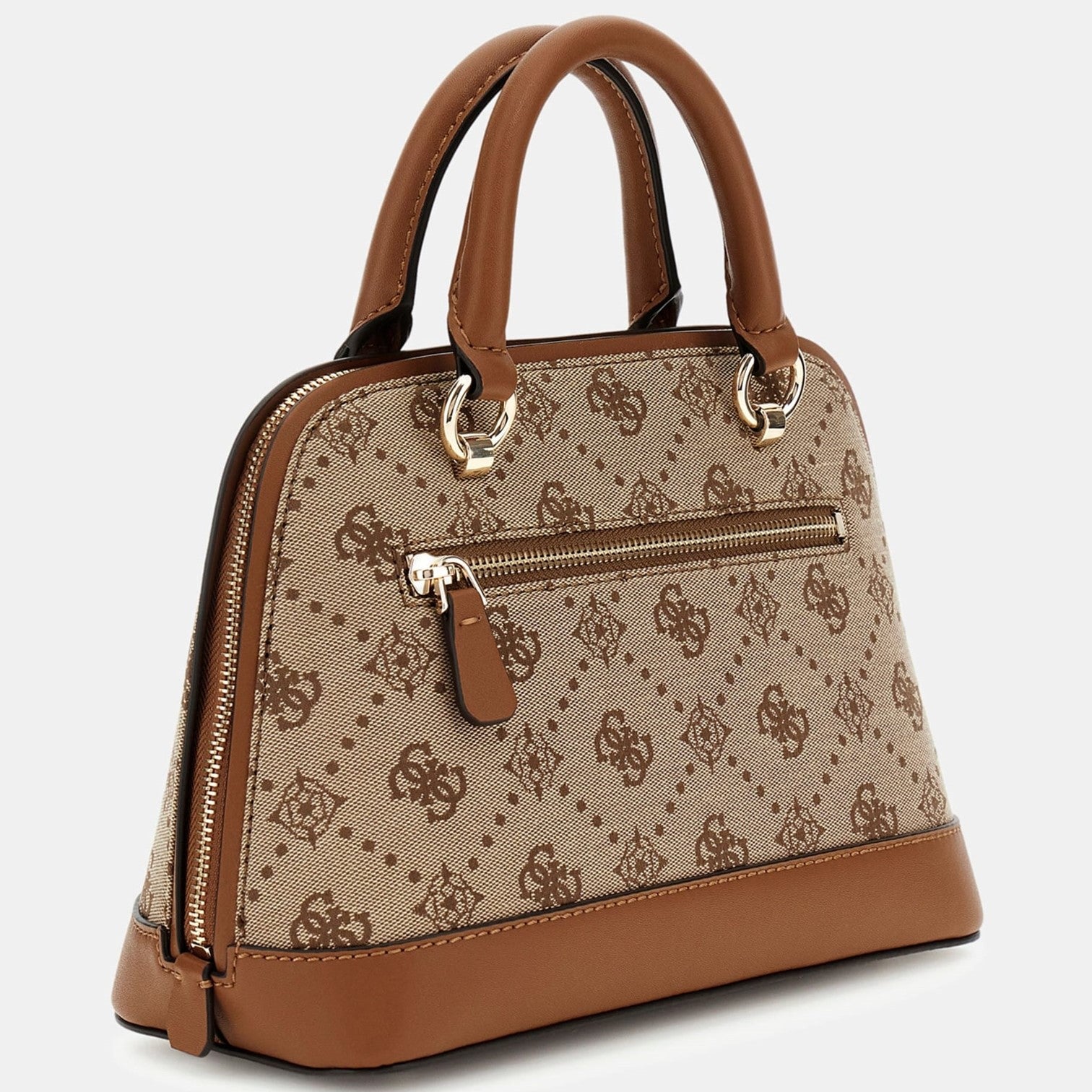 Guess Neda 4G Peony Handväska Liten Cognac