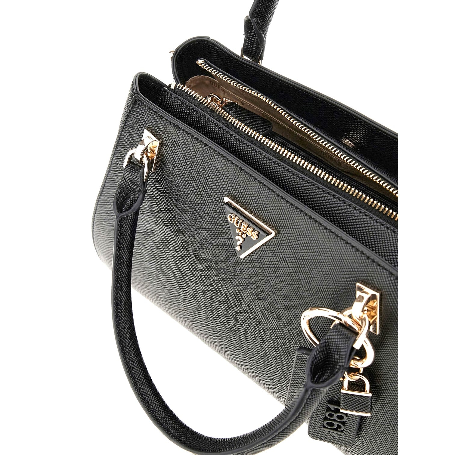 Guess Noelle Saffiano Handväska Svart