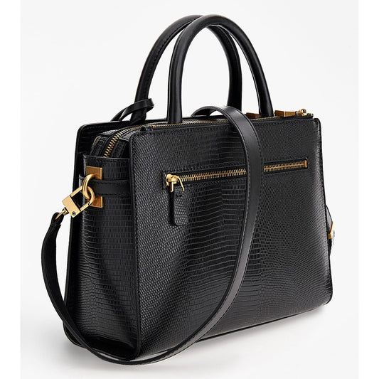 Guess Katey Snake Handväska Svart