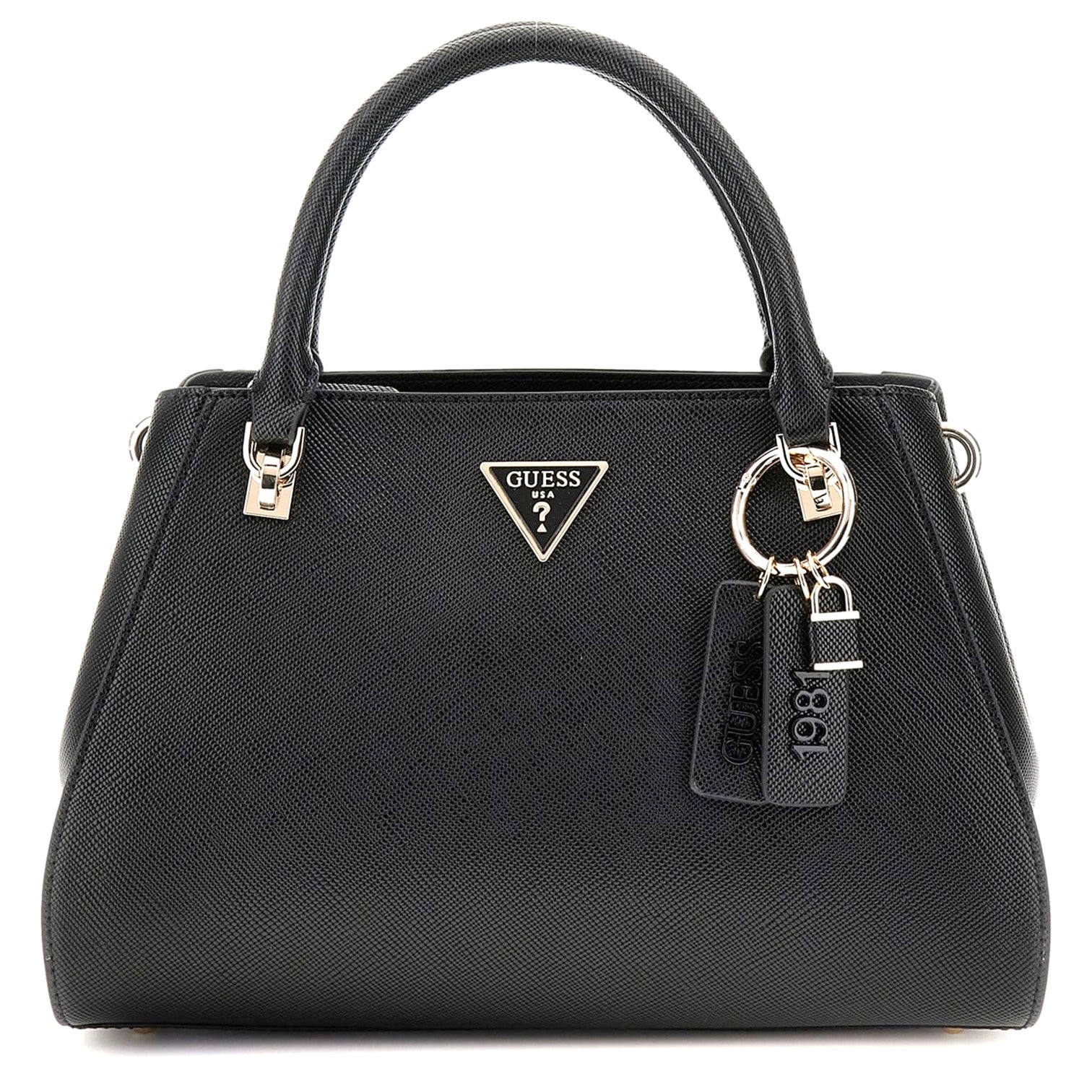 Guess Noelle Saffiano Handväska Svart