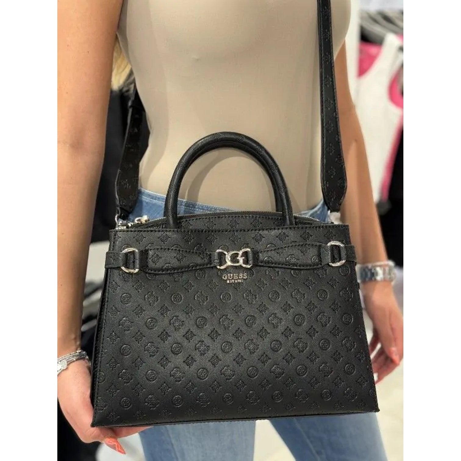 Guess Arlena 4logo Handväska Svart