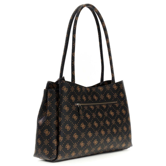 Guess Emelie Stor Handväska Mörkbrun