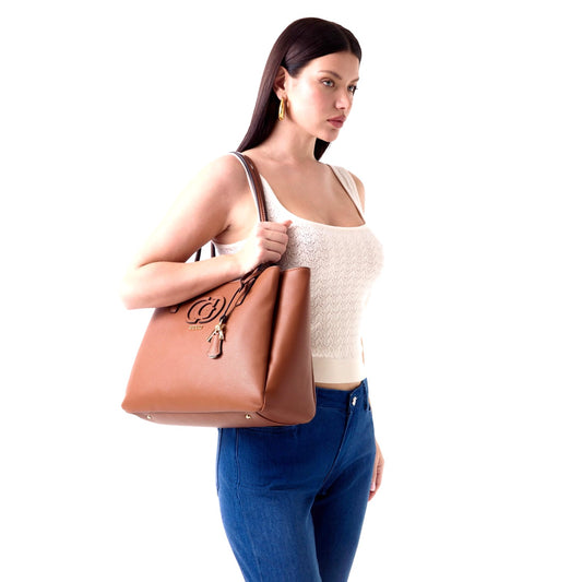 Guess Isola Stor Handväska Cognac